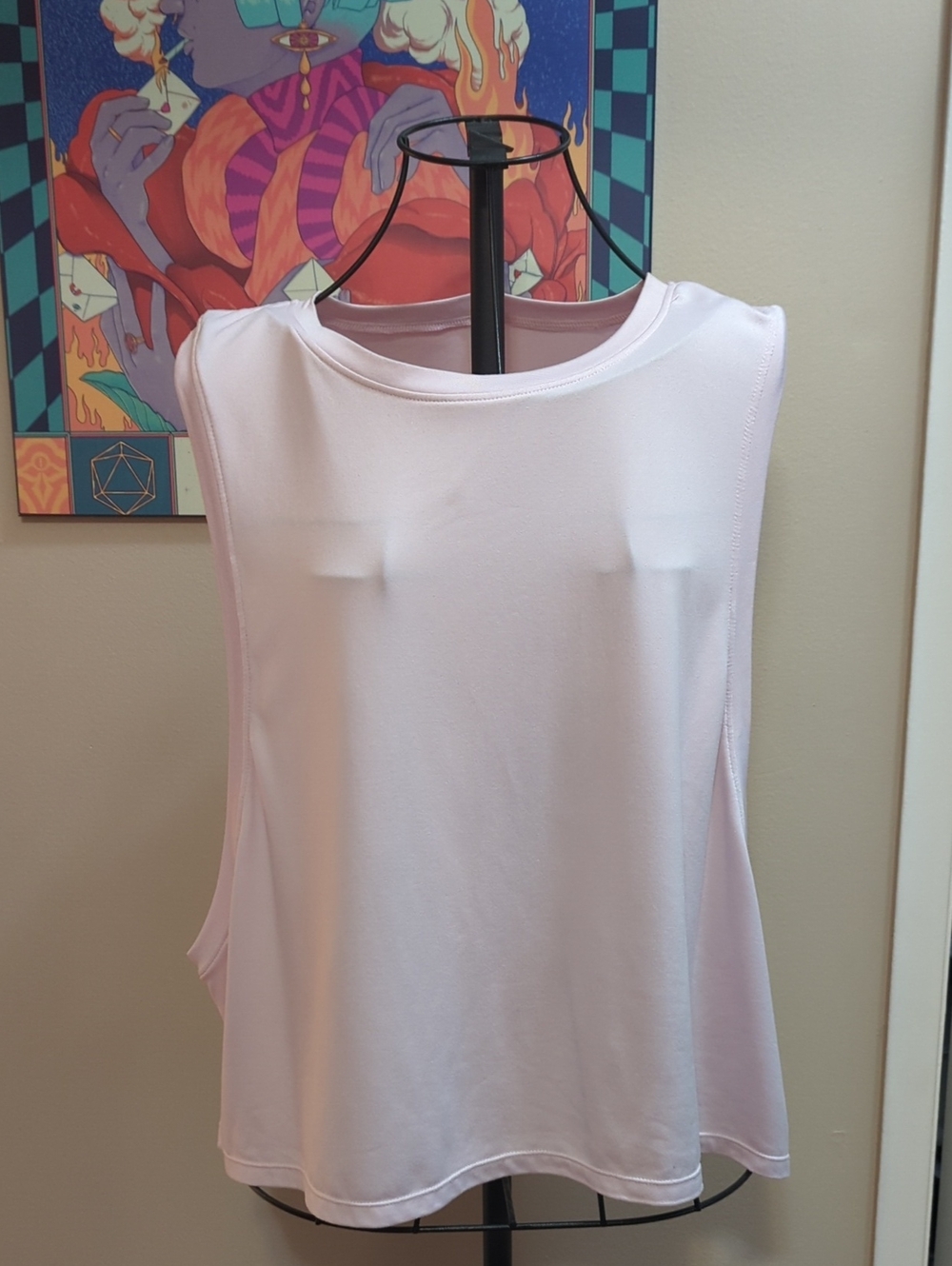 JustFab Pale Pink Sleeveless Muscle Tank